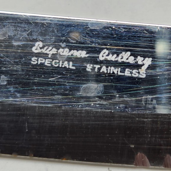 Supreme Cutlery Special Stainless Steak Knife Set of 7 Wood Handle Vintage Japan - Picture 3 of 4